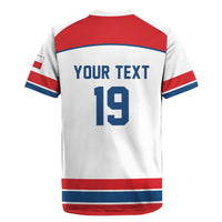 Czech Republic Ice Hockey Custom Rugby Jersey Czechia Lion Shield White Version