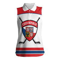 Czech Republic Ice Hockey Custom Women Sleeveless Polo Shirt Czechia Lion Shield White Version