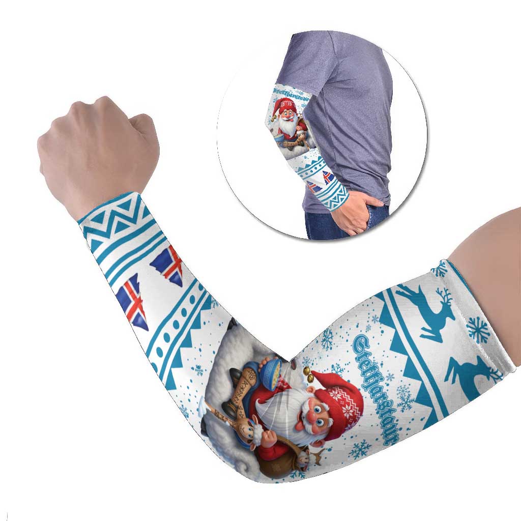 Iceland Christmas Arm Sleeves Stekkjastaur Sheep-Cote-Clod - Wonder Print Shop