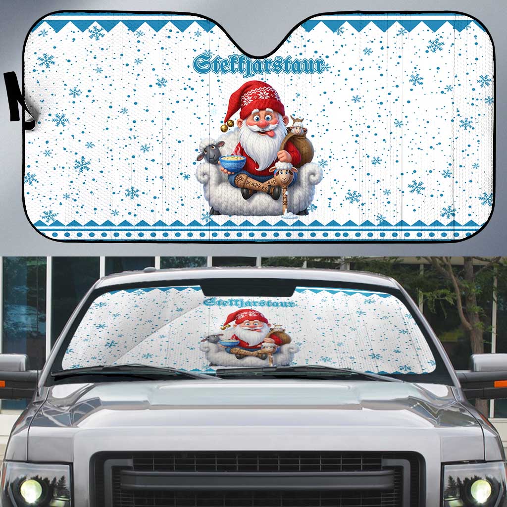 Iceland Christmas Auto Sun Shade Stekkjastaur Sheep-Cote-Clod - Wonder Print Shop