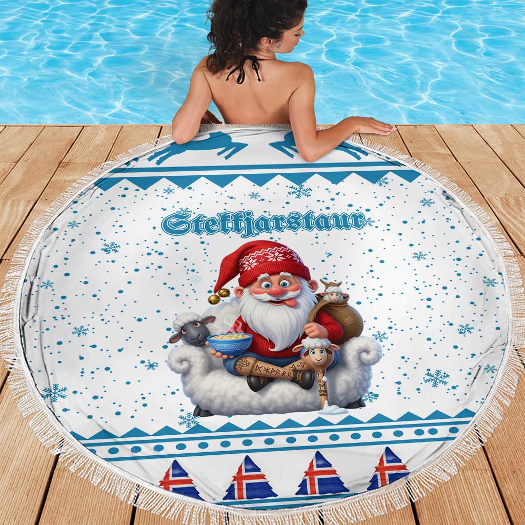 Iceland Christmas Beach Blanket Stekkjastaur Sheep-Cote-Clod - Wonder Print Shop