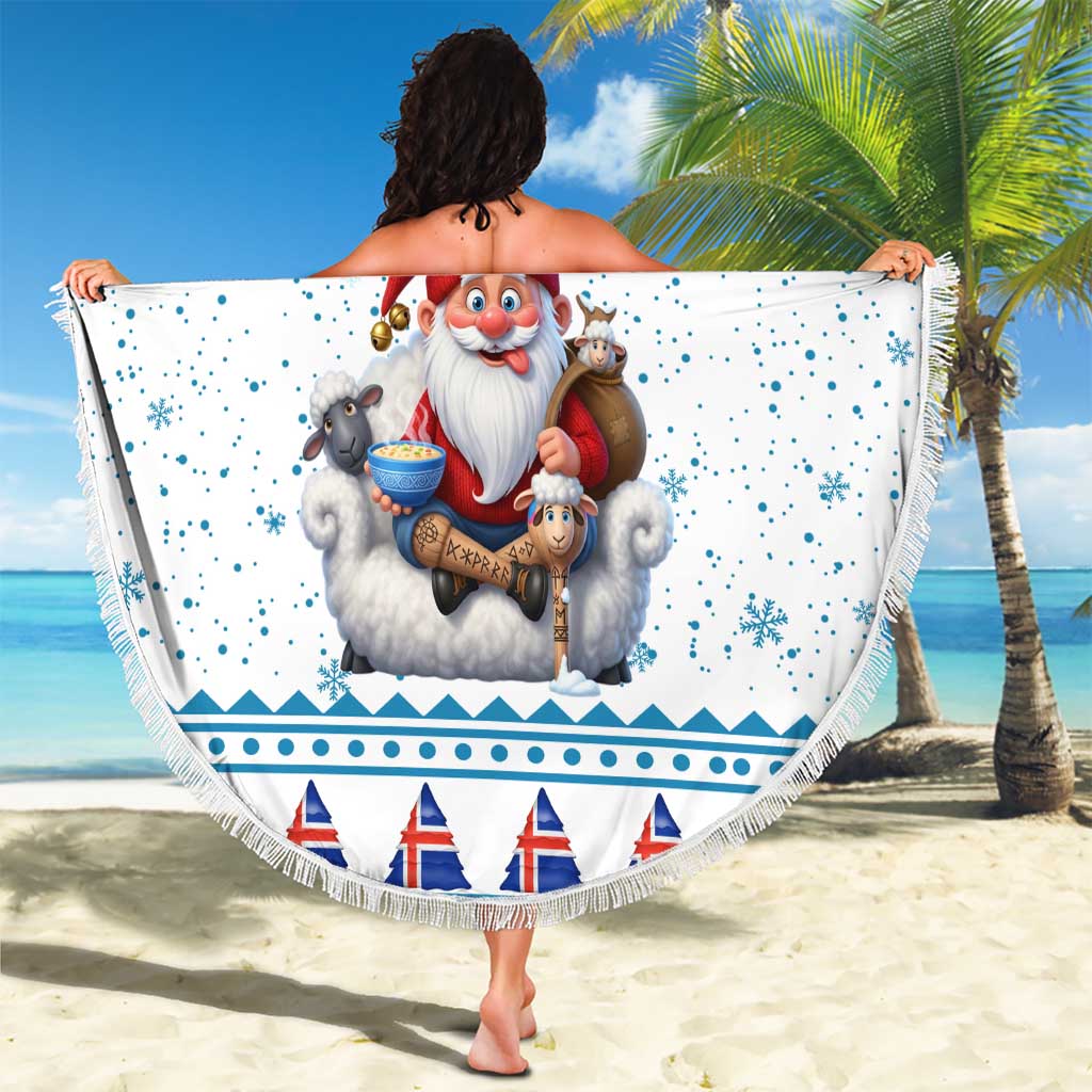 Iceland Christmas Beach Blanket Stekkjastaur Sheep-Cote-Clod - Wonder Print Shop