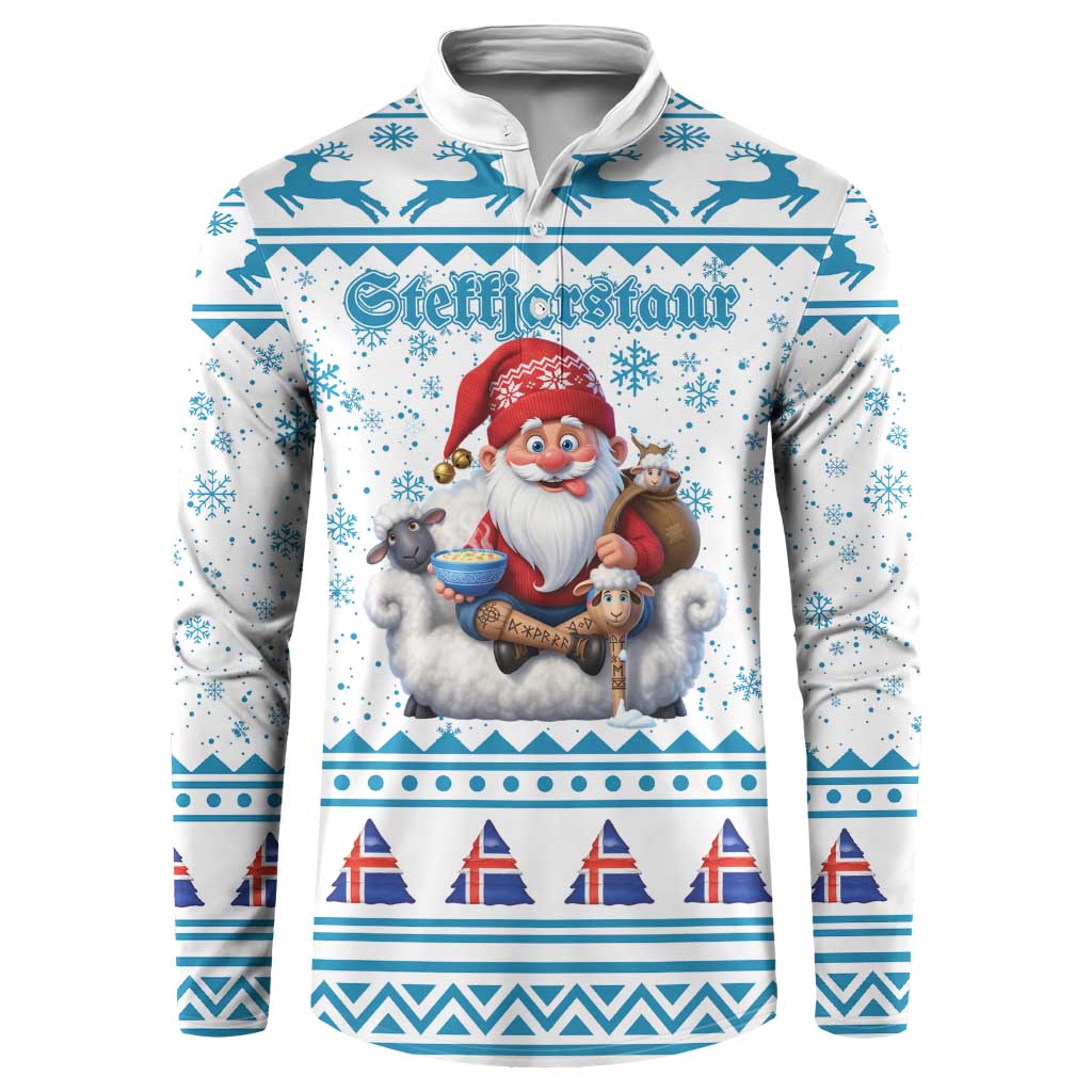 Iceland Christmas Button Sweatshirt Stekkjastaur Sheep-Cote-Clod LT19