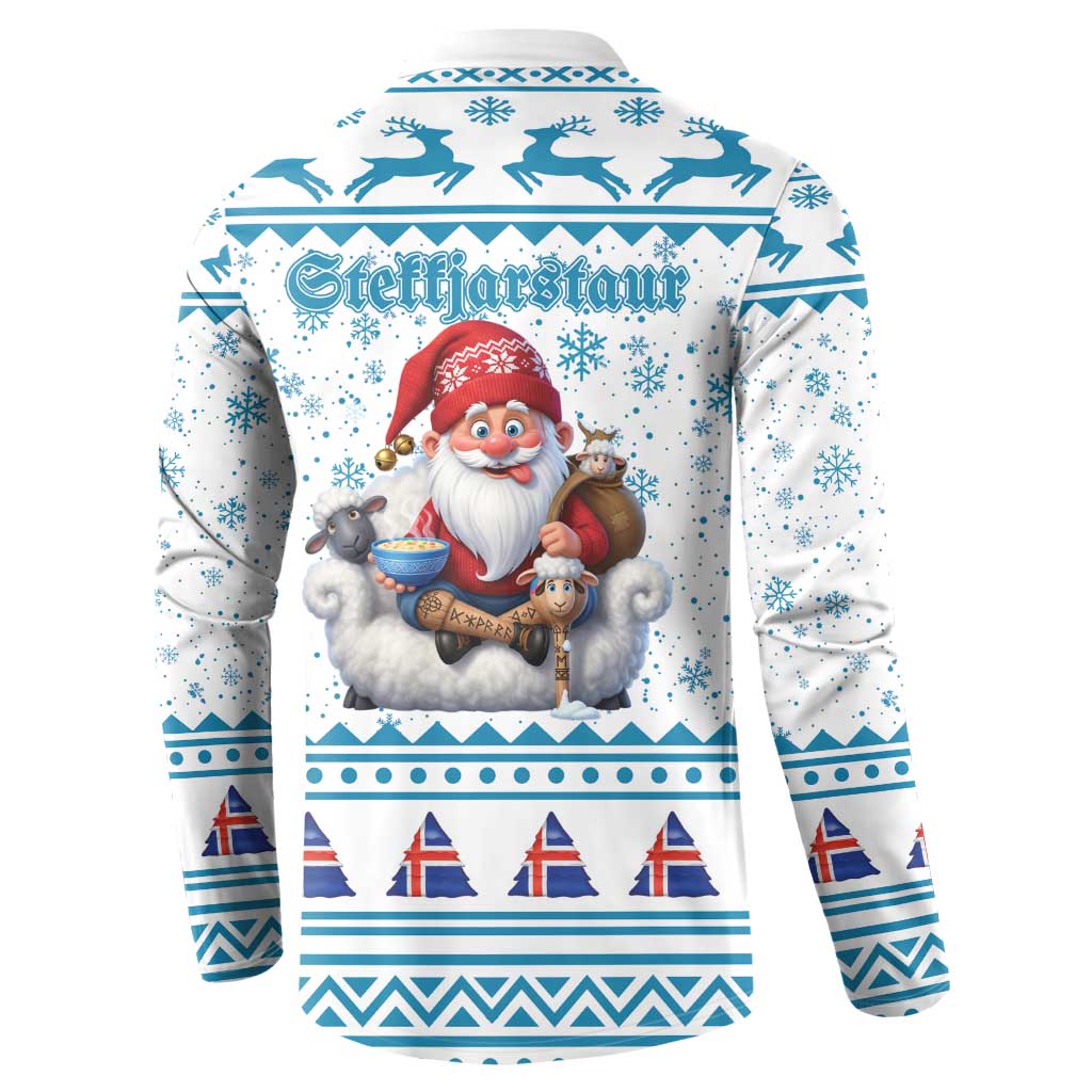 Iceland Christmas Button Sweatshirt Stekkjastaur Sheep-Cote-Clod LT19