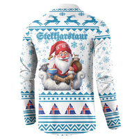 Iceland Christmas Button Sweatshirt Stekkjastaur Sheep-Cote-Clod LT19
