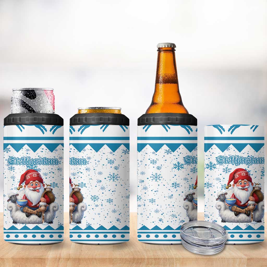 Iceland Christmas 4 in 1 Can Cooler Tumbler Stekkjastaur Sheep-Cote-Clod - Wonder Print Shop