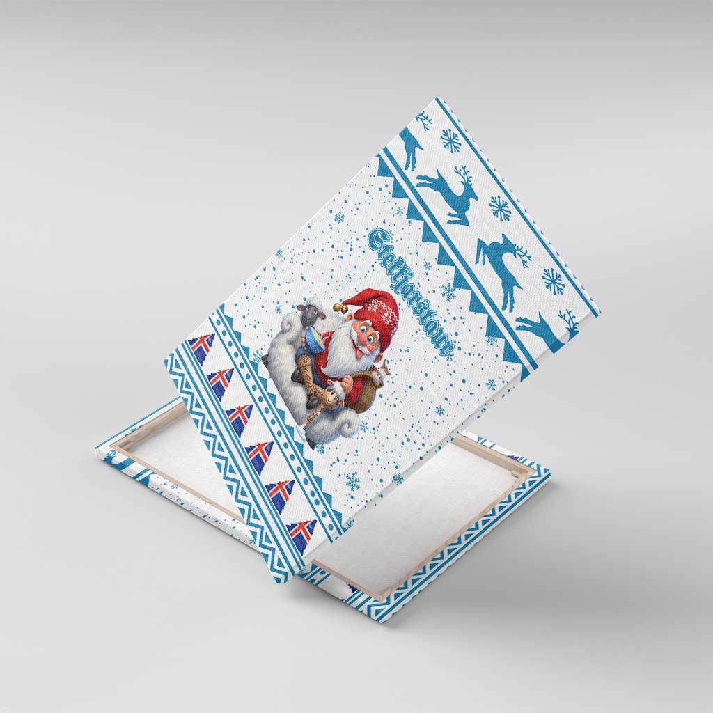 Iceland Christmas Canvas Wall Art Stekkjastaur Sheep-Cote-Clod - Wonder Print Shop