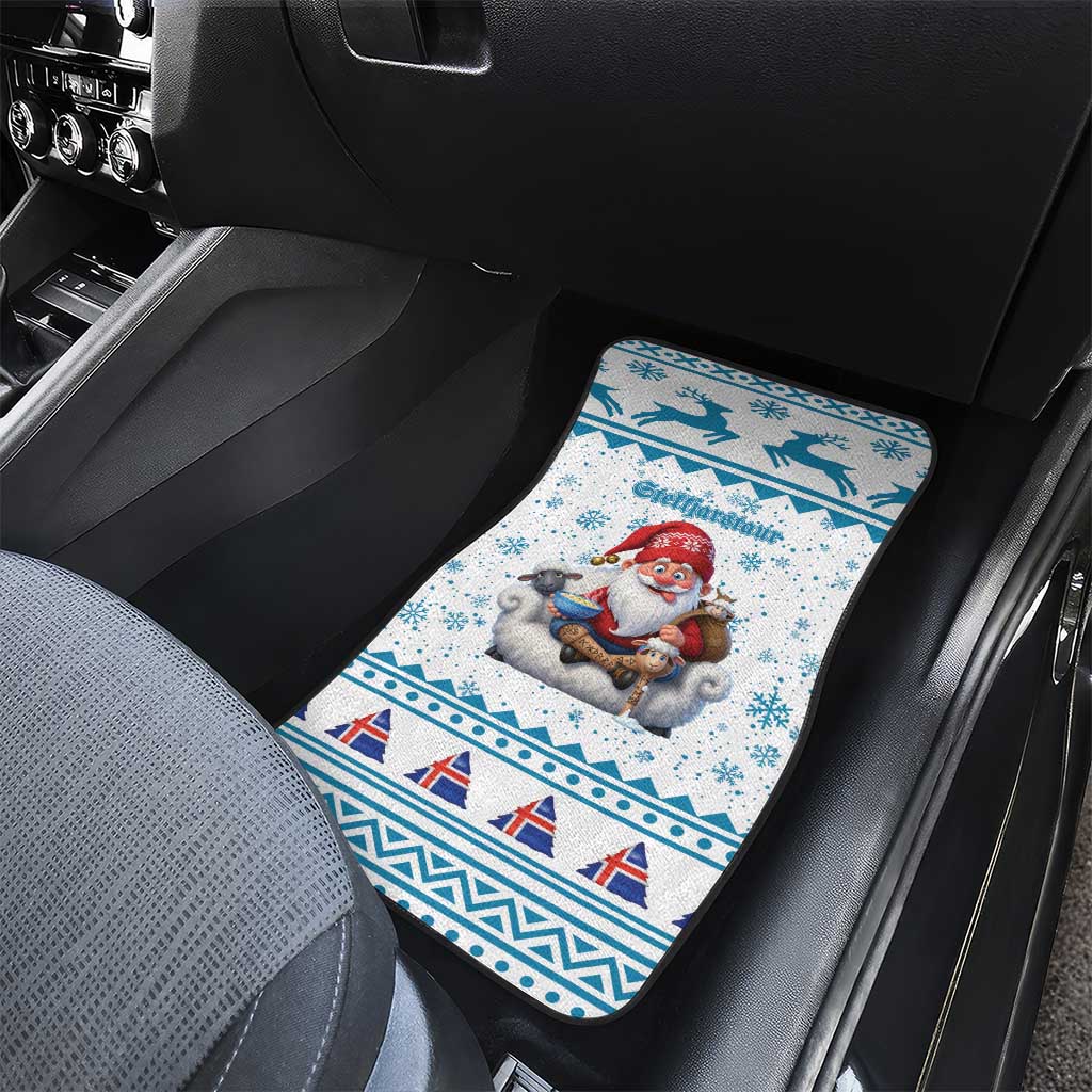 Iceland Christmas Car Mats Stekkjastaur Sheep-Cote-Clod - Wonder Print Shop