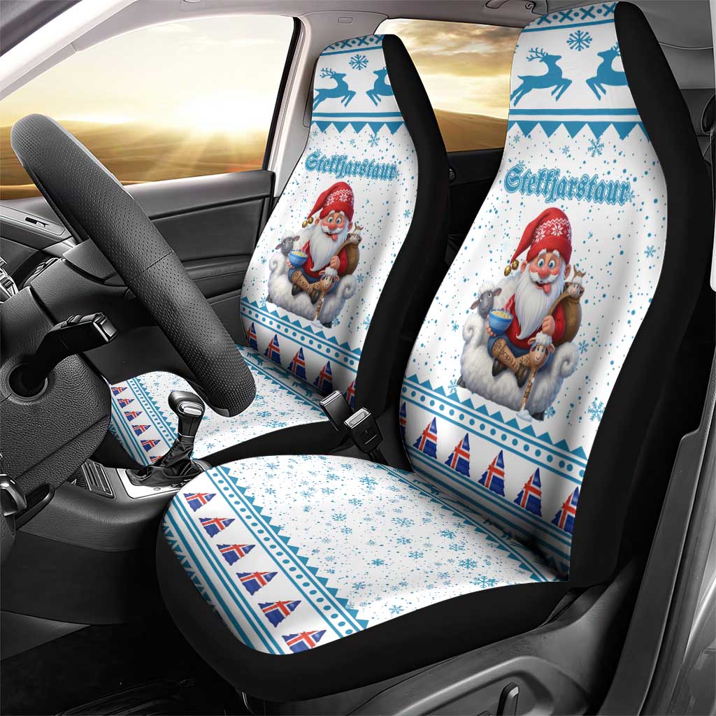 Iceland Christmas Car Seat Cover Stekkjastaur Sheep-Cote-Clod - Wonder Print Shop