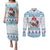 Iceland Christmas Couples Matching Puletasi and Long Sleeve Button Shirt Stekkjastaur Sheep-Cote-Clod LT19