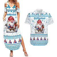 Iceland Christmas Couples Matching Summer Maxi Dress and Hawaiian Shirt Stekkjastaur Sheep-Cote-Clod LT19