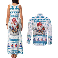 Iceland Christmas Couples Matching Tank Maxi Dress and Long Sleeve Button Shirt Stekkjastaur Sheep-Cote-Clod LT19