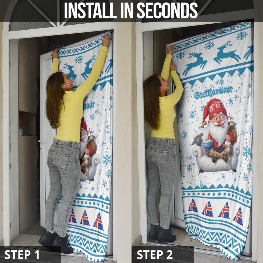 Iceland Christmas Door Cover Stekkjastaur Sheep-Cote-Clod - Wonder Print Shop
