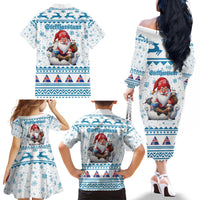 Iceland Christmas Family Matching Off The Shoulder Long Sleeve Dress and Hawaiian Shirt Stekkjastaur Sheep-Cote-Clod LT19