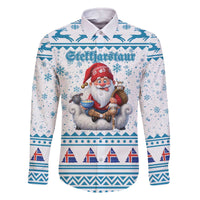 Iceland Christmas Family Matching Off The Shoulder Long Sleeve Dress and Hawaiian Shirt Stekkjastaur Sheep-Cote-Clod LT19