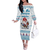 Iceland Christmas Family Matching Off The Shoulder Long Sleeve Dress and Hawaiian Shirt Stekkjastaur Sheep-Cote-Clod LT19