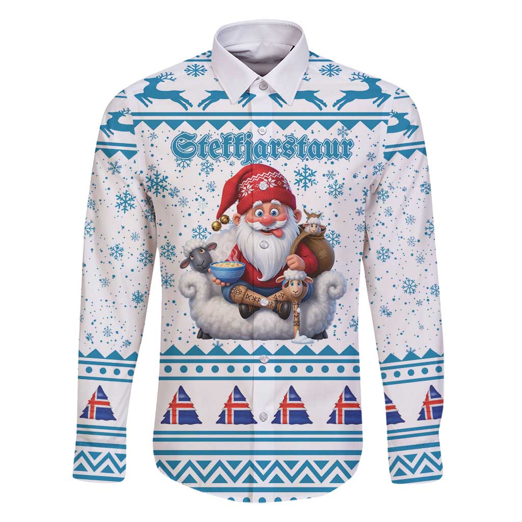 Iceland Christmas Family Matching Off Shoulder Maxi Dress and Hawaiian Shirt Stekkjastaur Sheep-Cote-Clod LT19