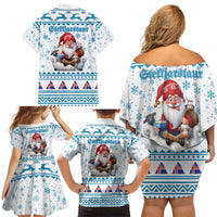 Iceland Christmas Family Matching Off Shoulder Short Dress and Hawaiian Shirt Stekkjastaur Sheep-Cote-Clod LT19