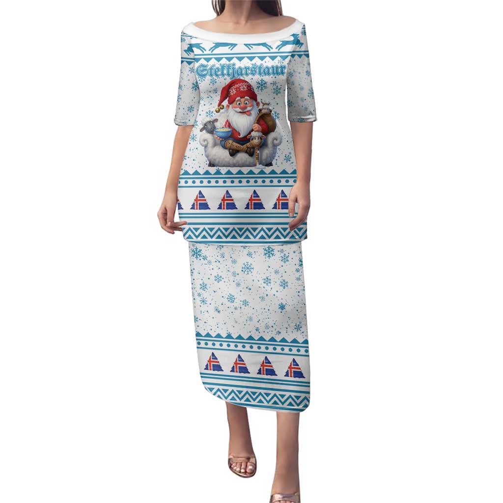 Iceland Christmas Family Matching Puletasi and Hawaiian Shirt Stekkjastaur Sheep-Cote-Clod LT19