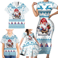 Iceland Christmas Family Matching Short Sleeve Bodycon Dress and Hawaiian Shirt Stekkjastaur Sheep-Cote-Clod LT19