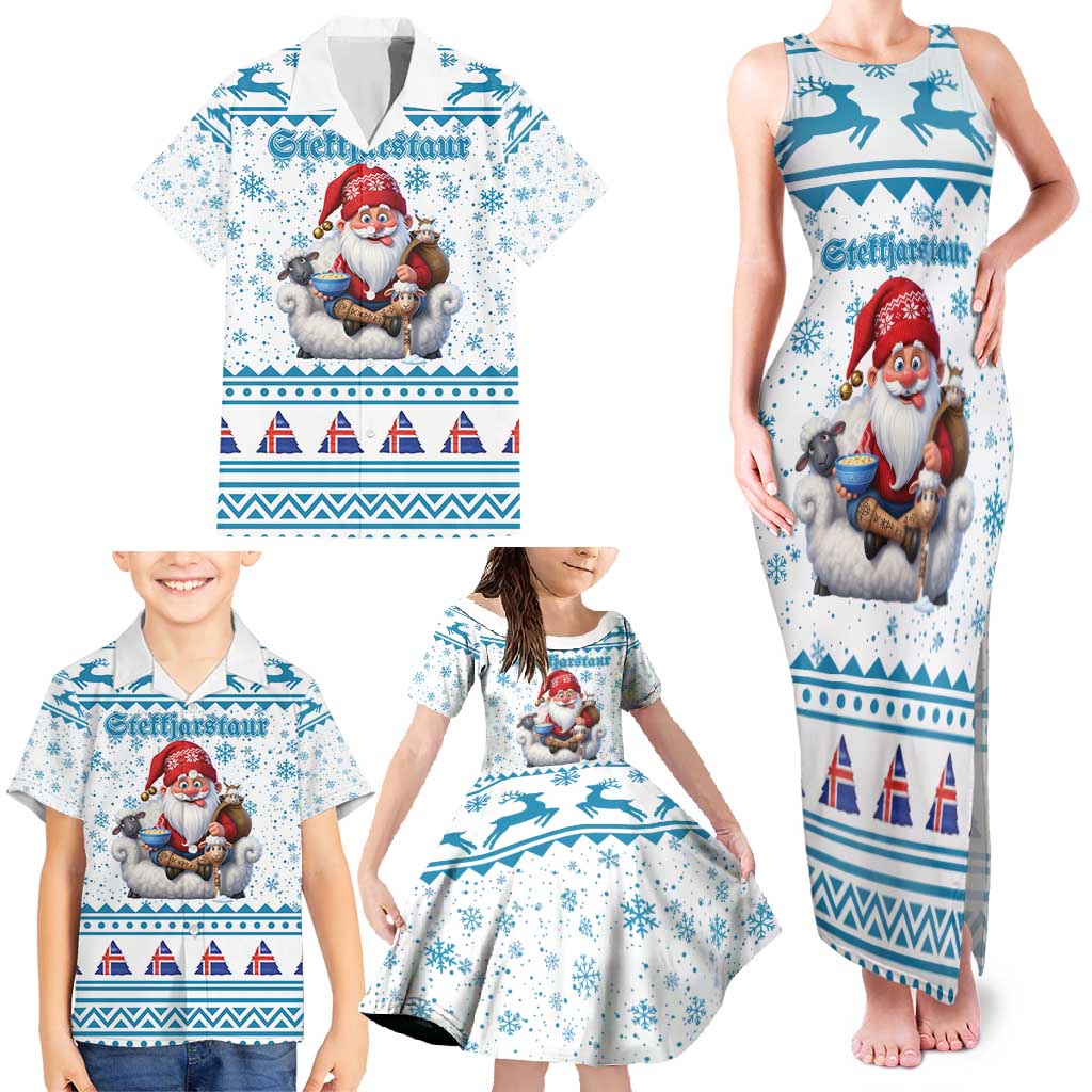Iceland Christmas Family Matching Tank Maxi Dress and Hawaiian Shirt Stekkjastaur Sheep-Cote-Clod LT19