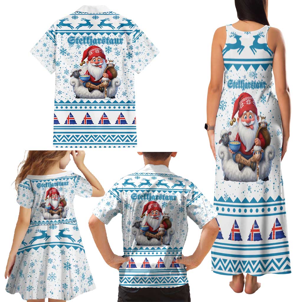 Iceland Christmas Family Matching Tank Maxi Dress and Hawaiian Shirt Stekkjastaur Sheep-Cote-Clod LT19