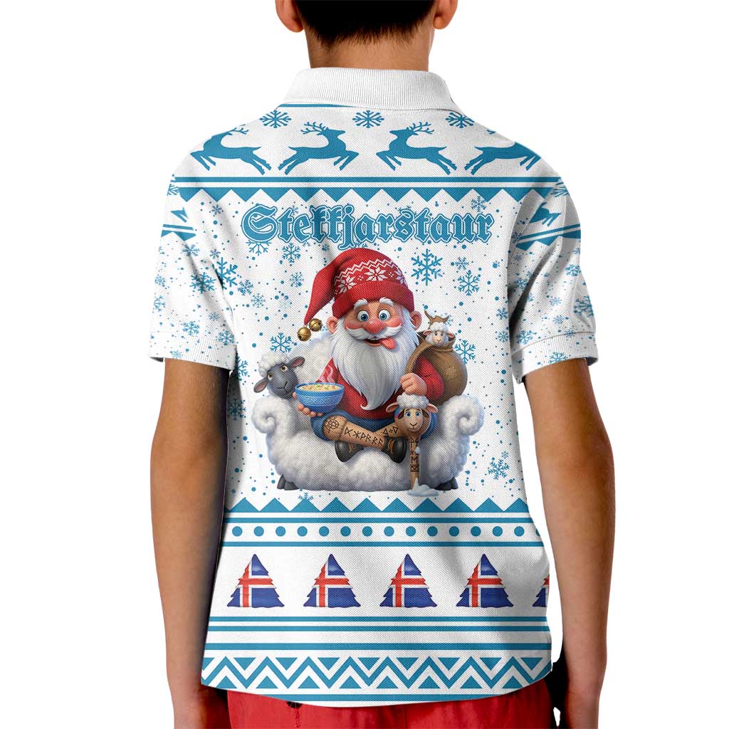 Iceland Christmas Kid Polo Shirt Stekkjastaur Sheep-Cote-Clod LT19