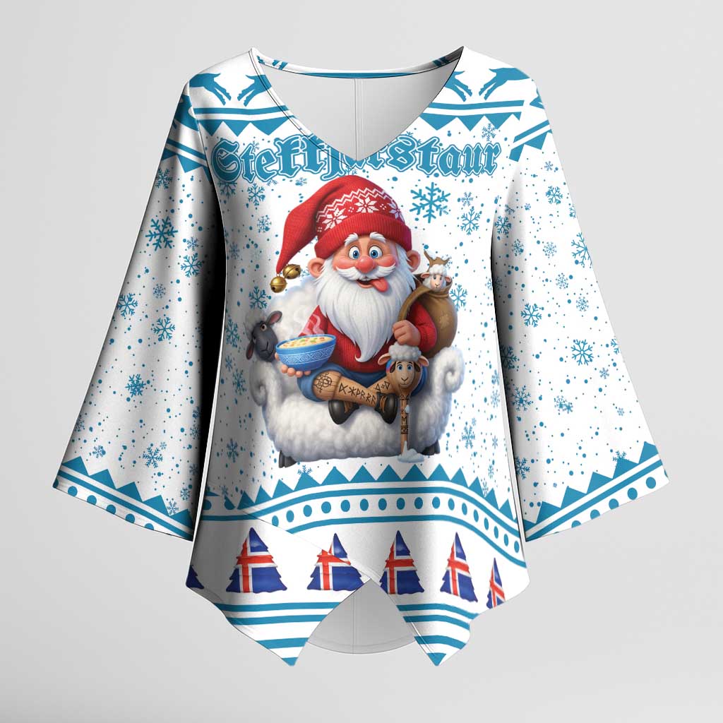 Iceland Christmas Kimono Sleeve Blouse Stekkjastaur Sheep-Cote-Clod LT19
