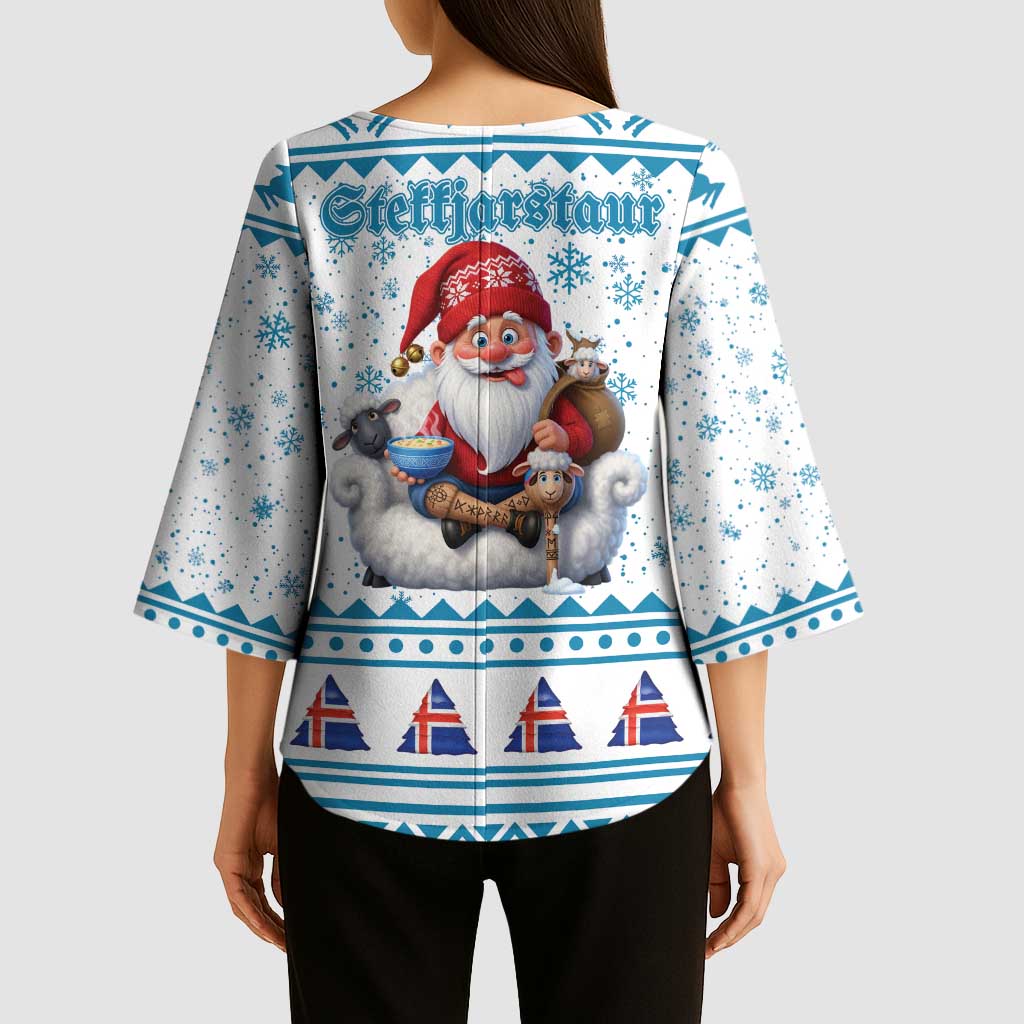 Iceland Christmas Kimono Sleeve Blouse Stekkjastaur Sheep-Cote-Clod LT19