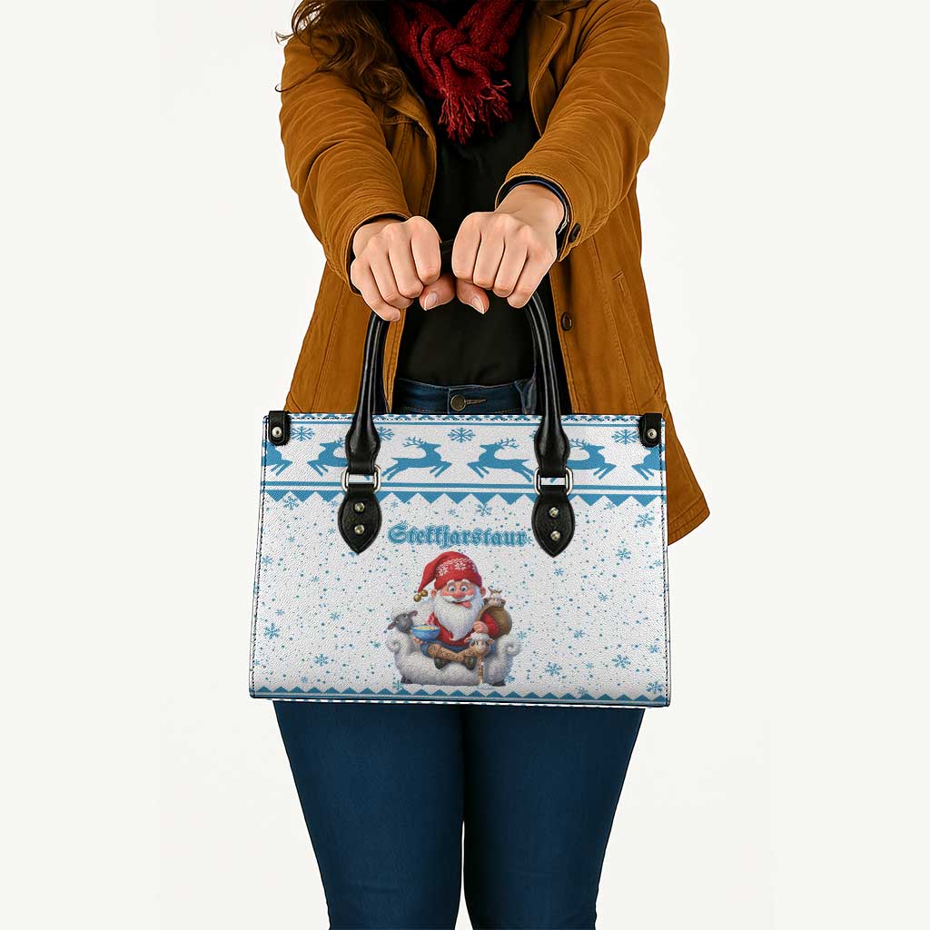 Iceland Christmas Leather Bag Stekkjastaur Sheep-Cote-Clod - Wonder Print Shop