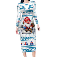 Iceland Christmas Long Sleeve Bodycon Dress Stekkjastaur Sheep-Cote-Clod LT19