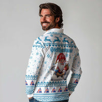 Iceland Christmas Long Sleeve Polo Shirt Stekkjastaur Sheep-Cote-Clod LT19