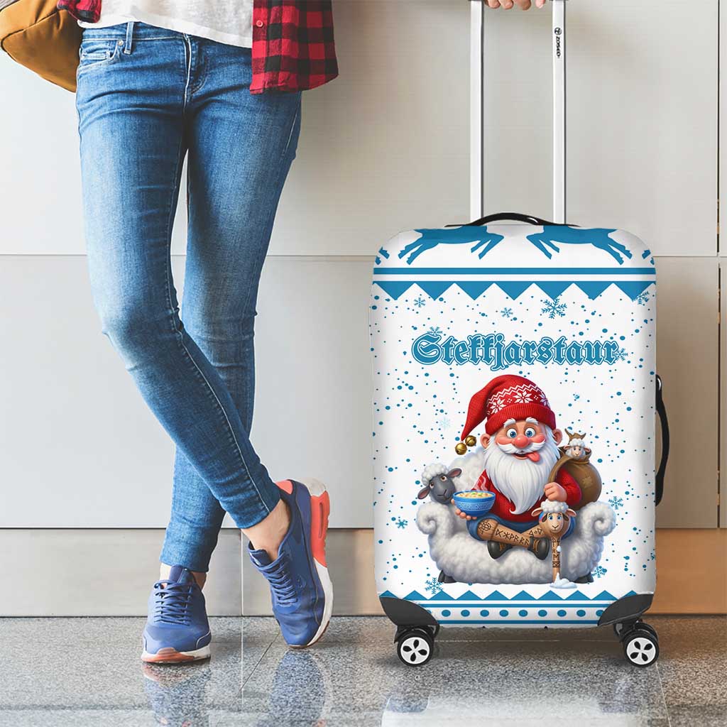 Iceland Christmas Luggage Cover Stekkjastaur Sheep-Cote-Clod - Wonder Print Shop