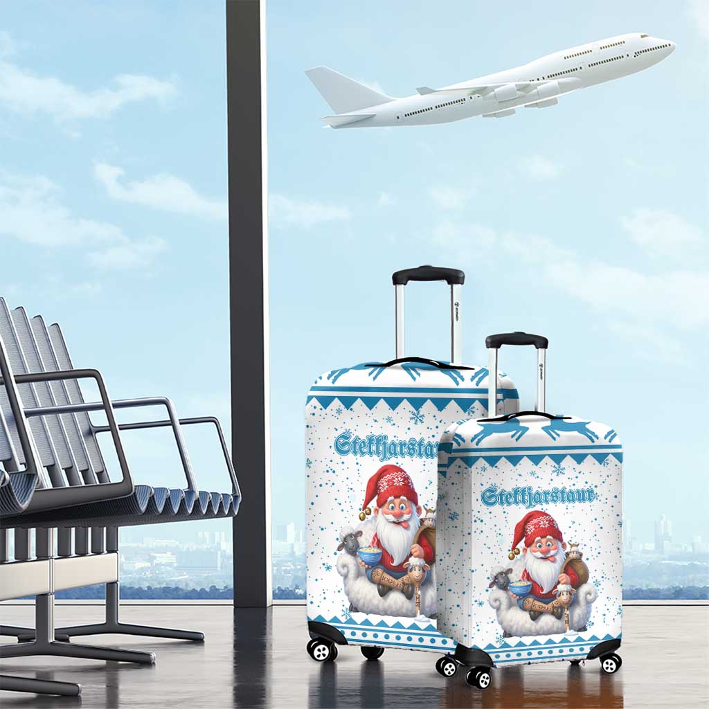 Iceland Christmas Luggage Cover Stekkjastaur Sheep-Cote-Clod - Wonder Print Shop