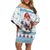 Iceland Christmas Off Shoulder Short Dress Stekkjastaur Sheep-Cote-Clod LT19