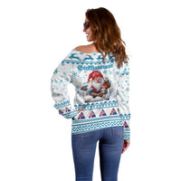 Iceland Christmas Off Shoulder Sweater Stekkjastaur Sheep-Cote-Clod LT19