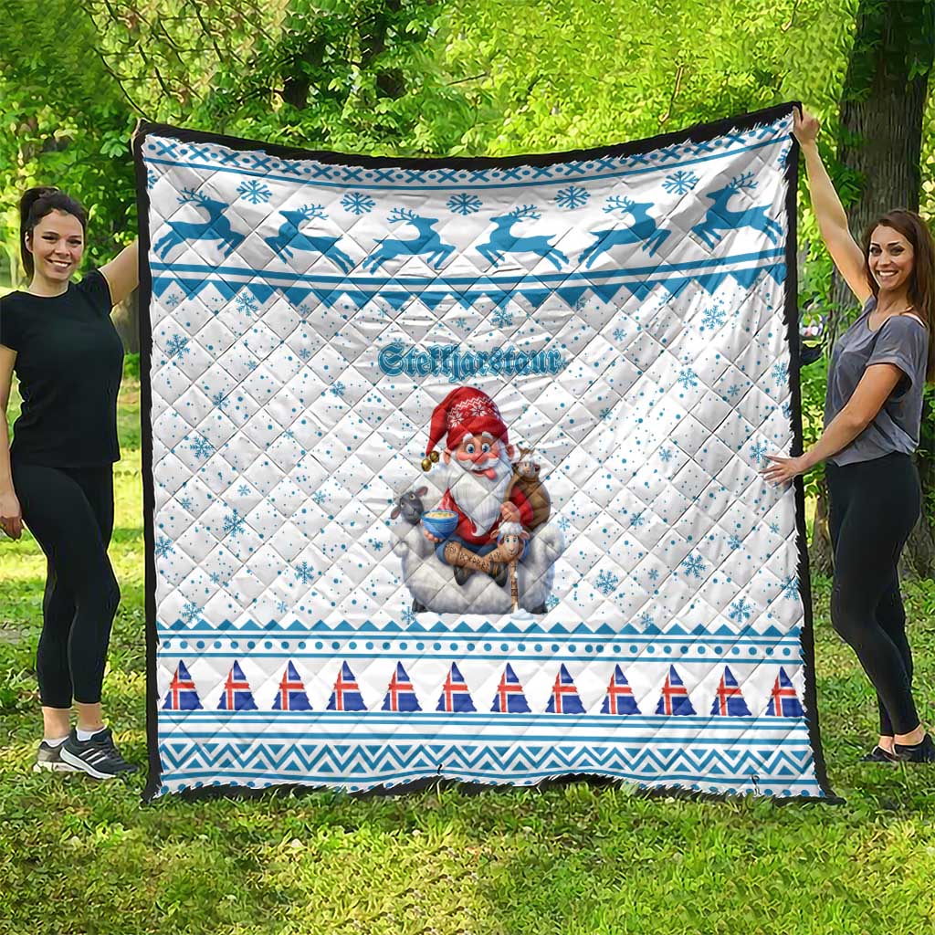 Iceland Christmas Quilt Stekkjastaur Sheep-Cote-Clod - Wonder Print Shop
