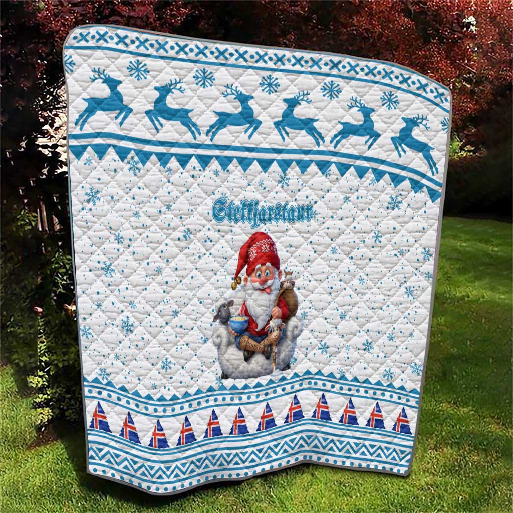 Iceland Christmas Quilt Stekkjastaur Sheep-Cote-Clod - Wonder Print Shop