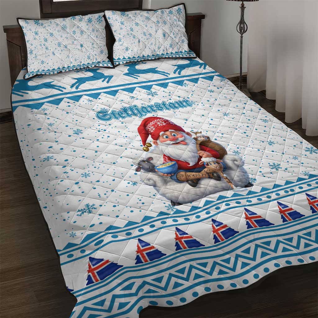 Iceland Christmas Quilt Bed Set Stekkjastaur Sheep-Cote-Clod - Wonder Print Shop