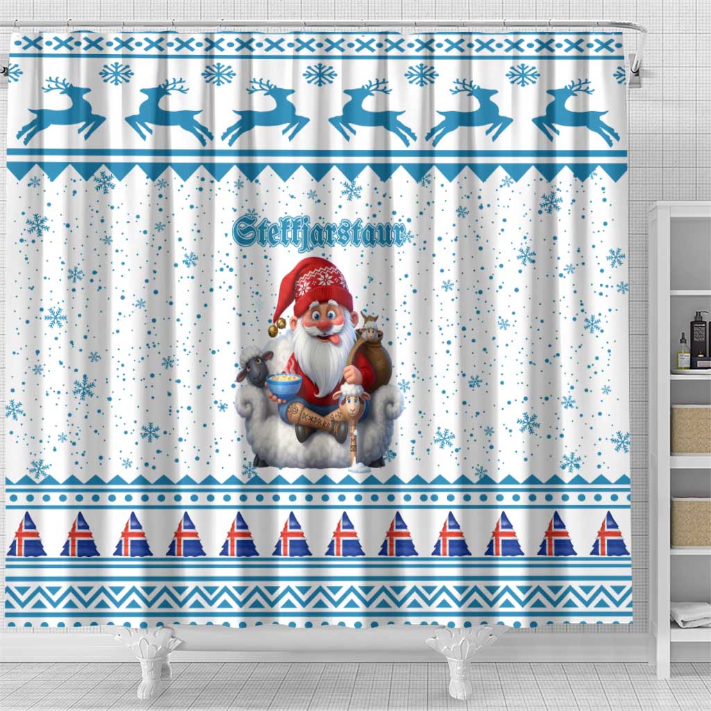 Iceland Christmas Shower Curtain Stekkjastaur Sheep-Cote-Clod - Wonder Print Shop