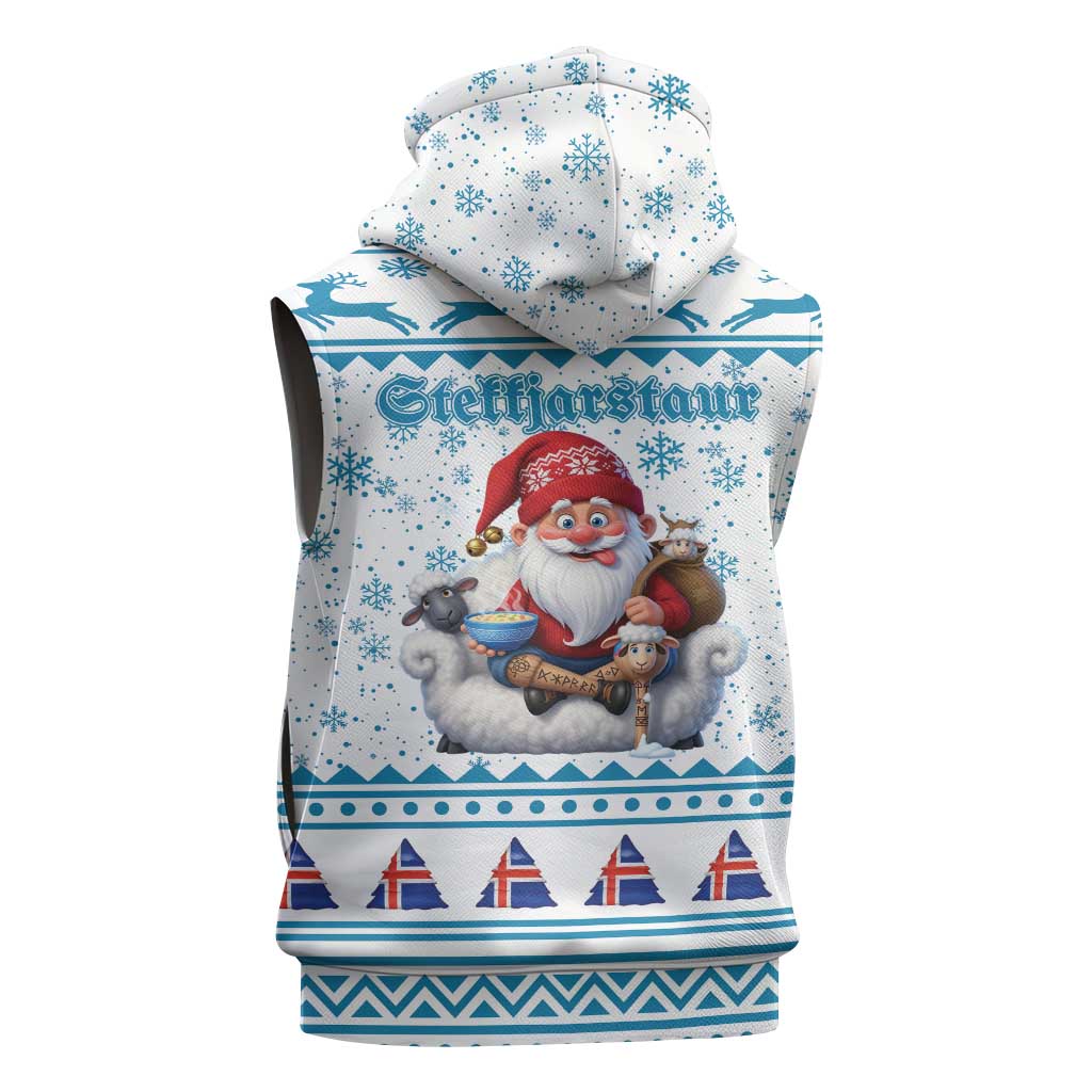 Iceland Christmas Sleeveless Hoodie Stekkjastaur Sheep-Cote-Clod LT19