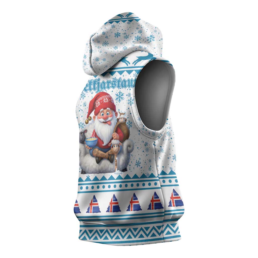 Iceland Christmas Sleeveless Hoodie Stekkjastaur Sheep-Cote-Clod LT19