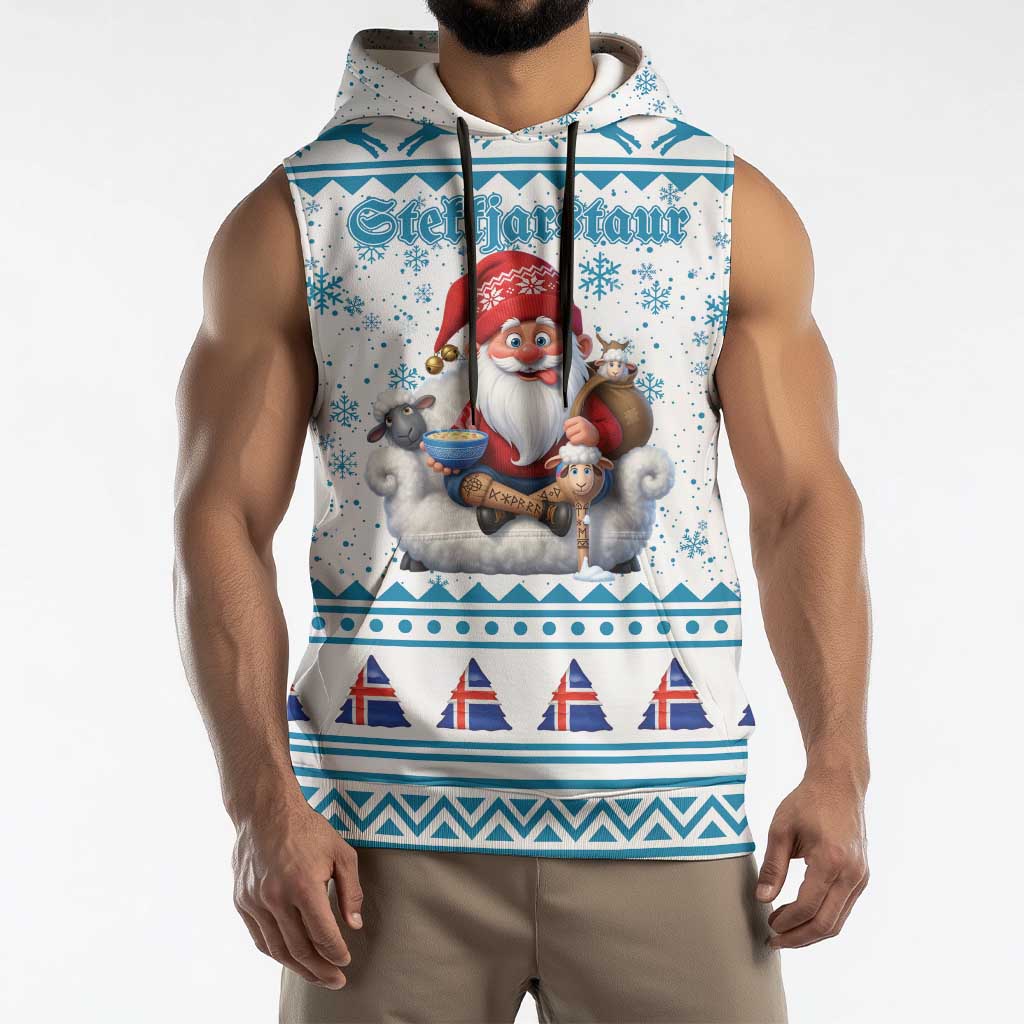 Iceland Christmas Sleeveless Hoodie Stekkjastaur Sheep-Cote-Clod LT19