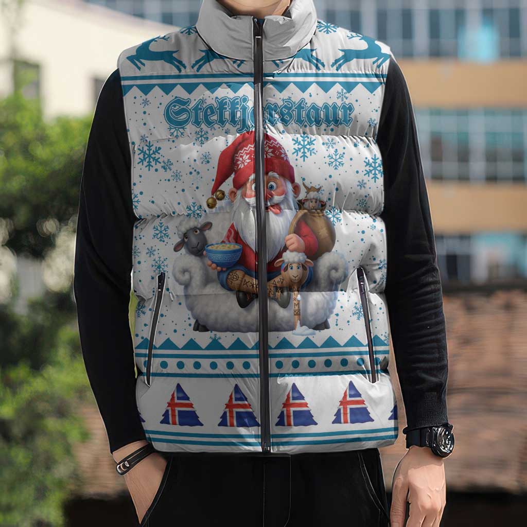 Iceland Christmas Sleeveless Puffer Jacket Stekkjastaur Sheep-Cote-Clod LT19