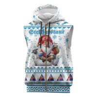 Iceland Christmas Sleeveless Zip Hoodie Stekkjastaur Sheep-Cote-Clod LT19