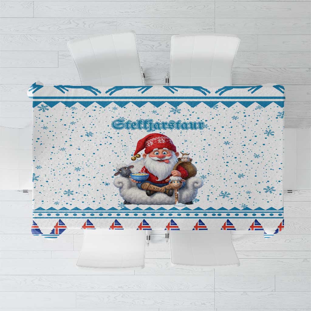 Iceland Christmas Tablecloth Stekkjastaur Sheep-Cote-Clod - Wonder Print Shop