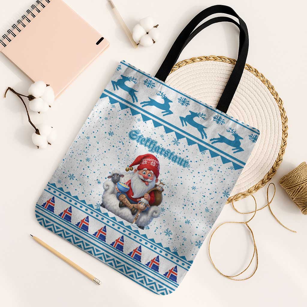 Iceland Christmas Tote Bag Stekkjastaur Sheep-Cote-Clod - Wonder Print Shop
