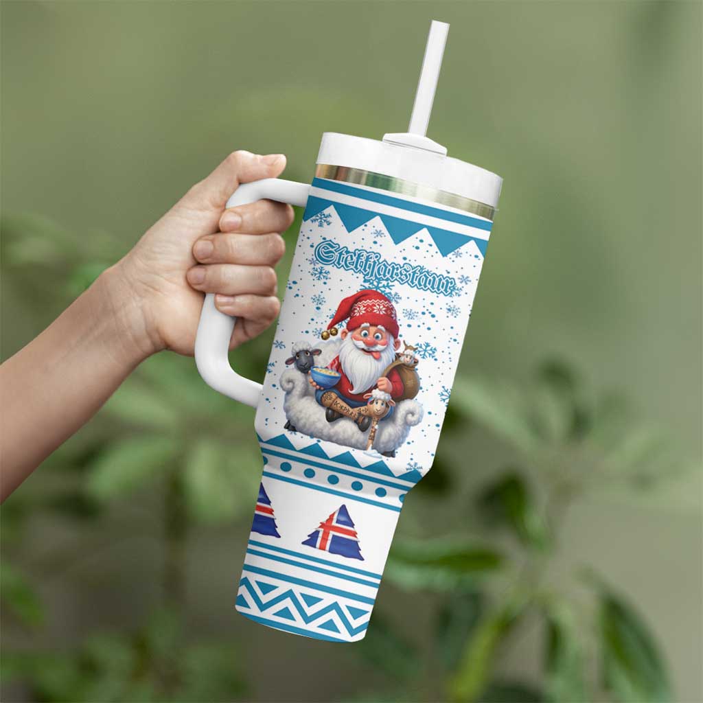 Iceland Christmas Tumbler With Handle Stekkjastaur Sheep-Cote-Clod - Wonder Print Shop