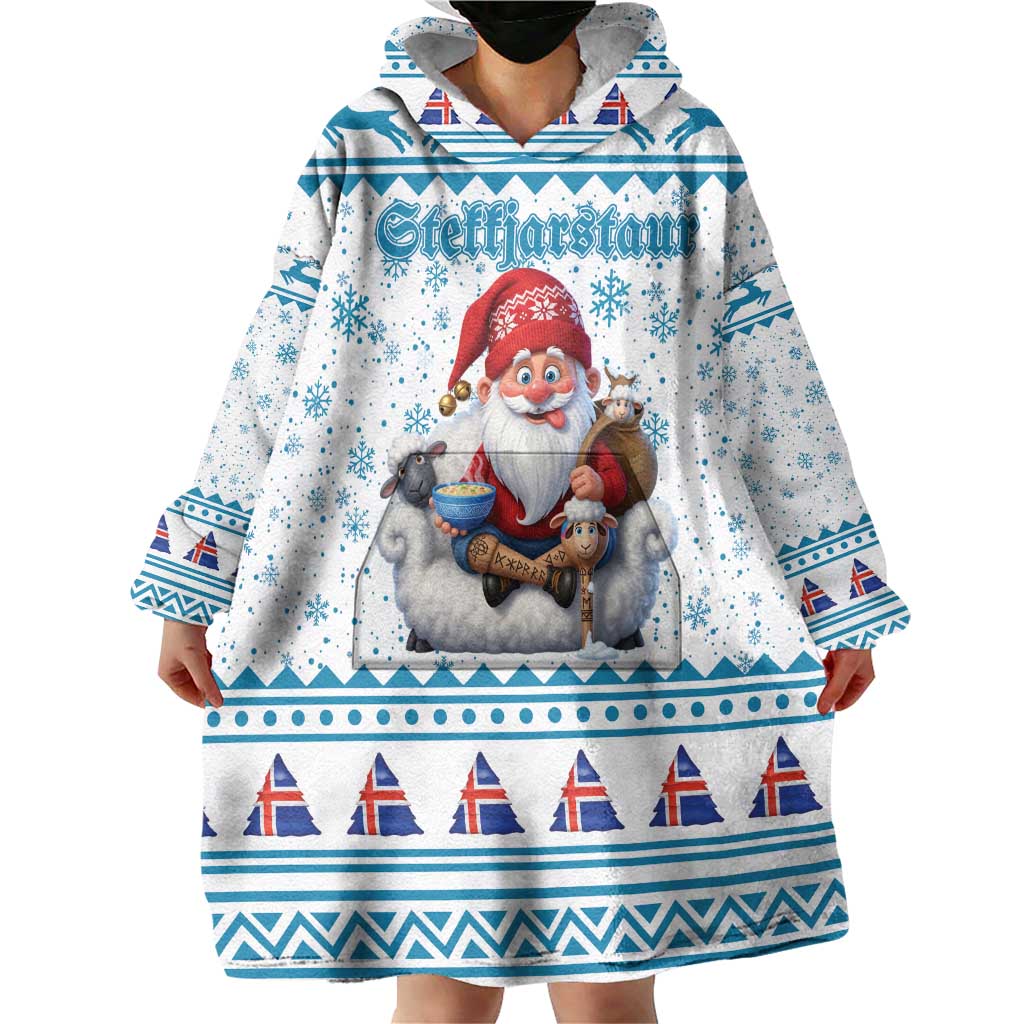 Iceland Christmas Wearable Blanket Hoodie Stekkjastaur Sheep-Cote-Clod LT19