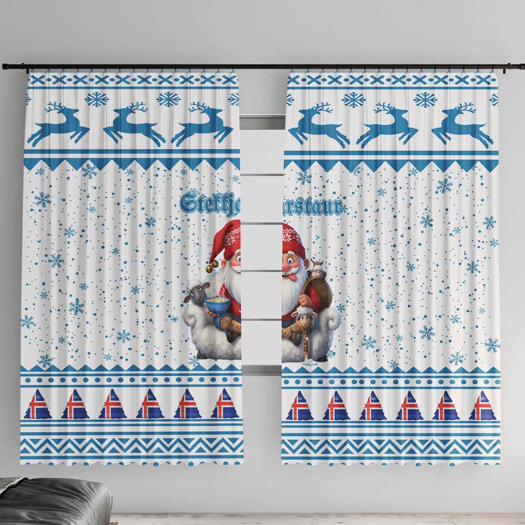 Iceland Christmas Window Curtain Stekkjastaur Sheep-Cote-Clod - Wonder Print Shop